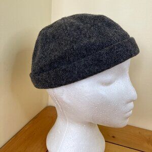 Nathaniel Cole CrownCap Wool Felt Fleece Beanie Hat Winter Cap Grey Heather M-L